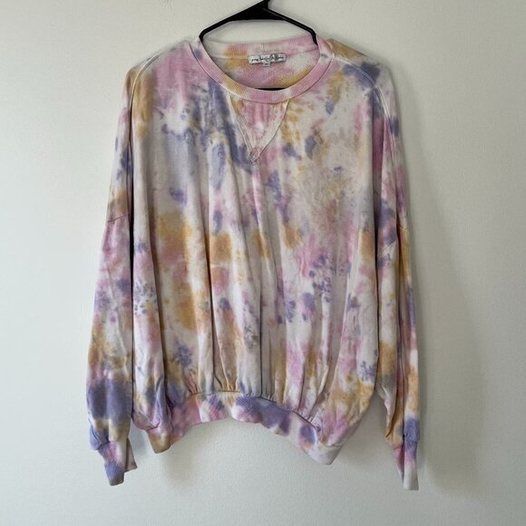 Young Fabulous & Broke Tops - Young Fabulous and Broke Sweatshirt Juliette Pastel Tie-Die